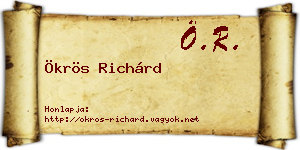 Ökrös Richárd névjegykártya